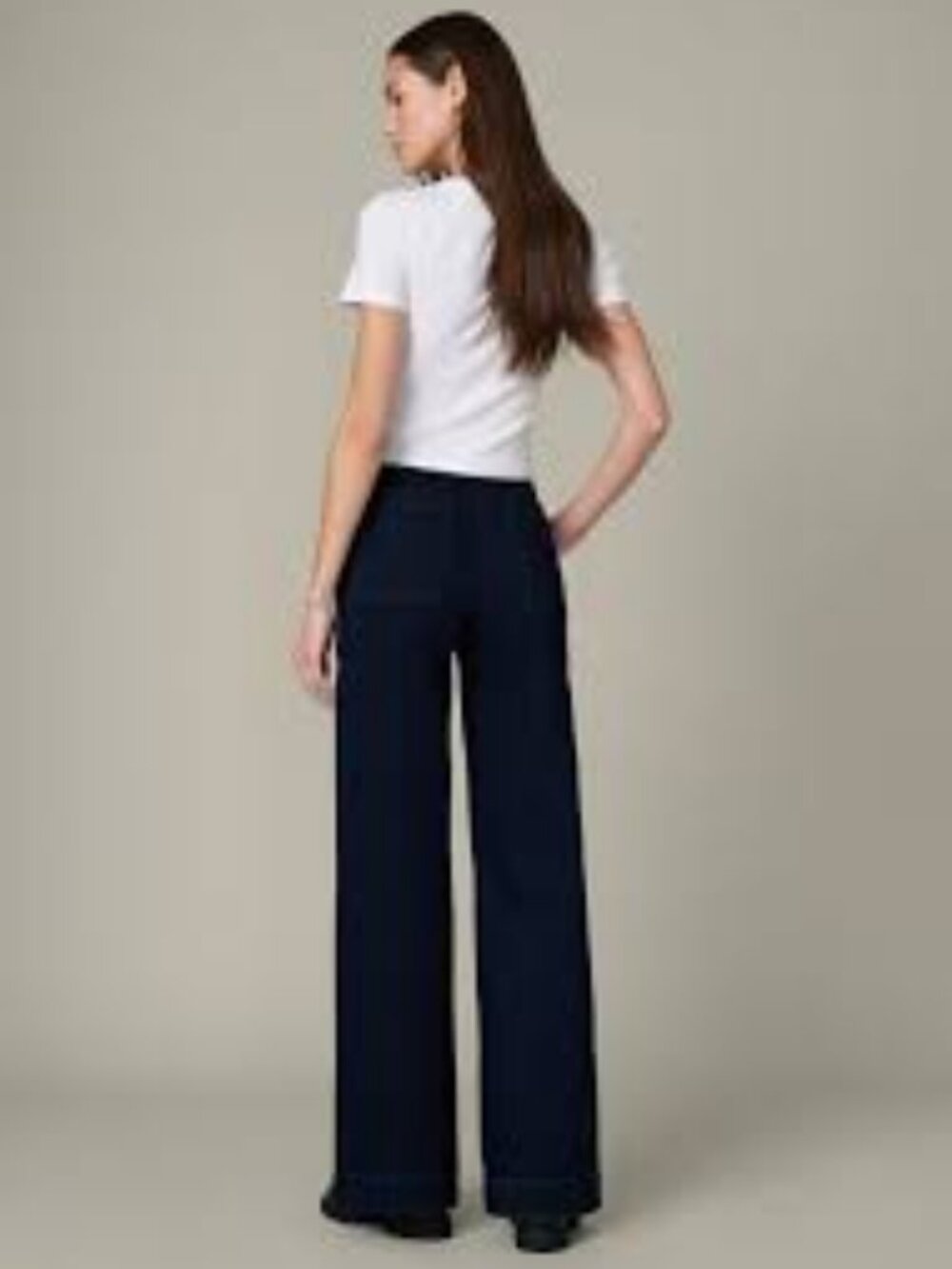 39- NWT RAG & BONE WIDE LEG ELASTIC WAIST JEANS - Picture 3 of 4